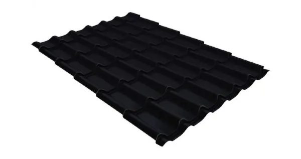 Металлочерепица классик GL 0,5 Velur20 RAL 9005 черный купить в Геленджике