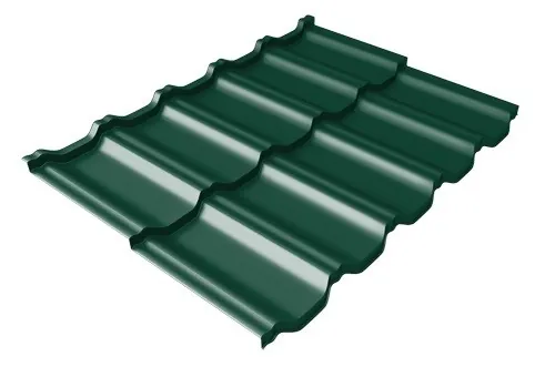 Металлочерепица модульная Квинта Uno Grand Line c 3D резом 0,45 PE RAL 6005 зеленый мох купить в Геленджике
