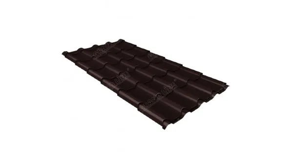 Металлочерепица камея GL 0,5 Quarzit RAL 8017 Metallic купить в Геленджике