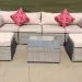 Диван-Трансформер AFINA модульный плетеный из иск. ротанга YR822BgB Grey/Beige купить в Геленджике