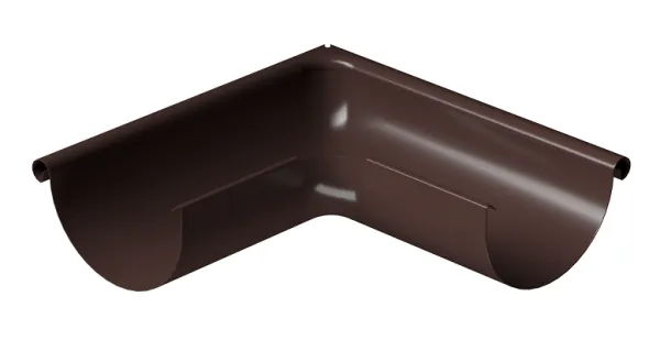 Угол внешний 90° D125 Döcke STAL PREMIUM Шоколад, (RAL 8019) купить в Геленджике
