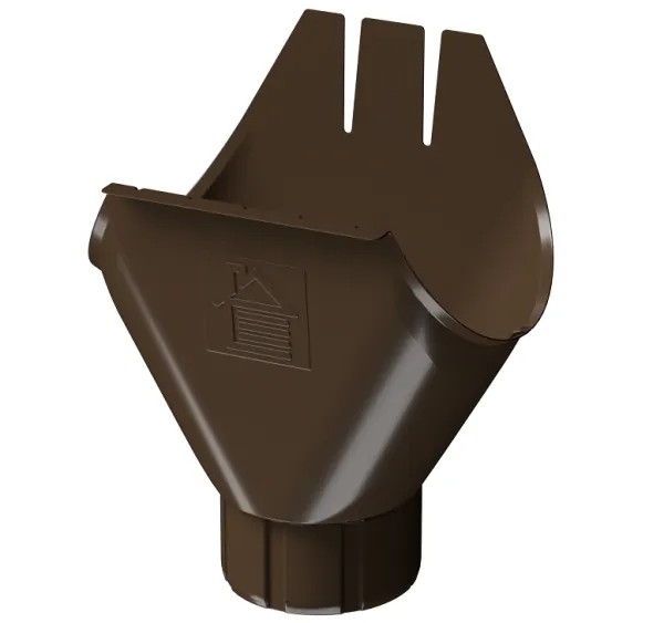Воронка желоба D125 Döcke STAL PREMIUM Каштан, (RAL 8017) купить в Геленджике