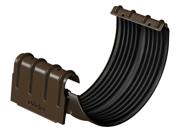 Соединитель желобов D125 Döcke STAL PREMIUM Каштан, (RAL 8017) купить в Геленджике