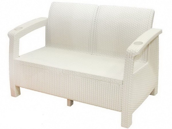 Двухместный диван Yalta Sofa Seаt белый купить в Геленджике