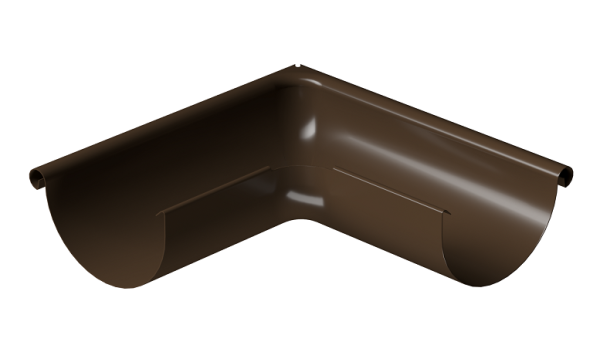 Угол внешний 90° D125 Döcke STAL PREMIUM Каштан, (RAL 8017) купить в Геленджике