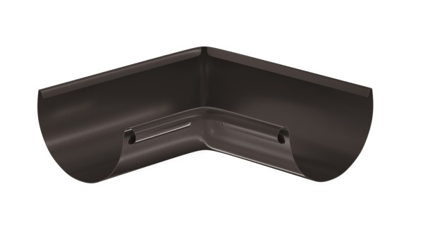 Водосток Aquasistem, система 125x90 - Угол желоба, внутренний 90° RR 32 Тёмно-Коричневый купить в Геленджике