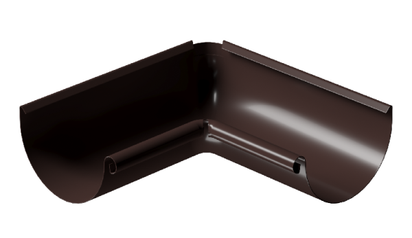 Угол внутренний 90° D125 Döcke STAL PREMIUM Шоколад, (RAL 8019) купить в Геленджике