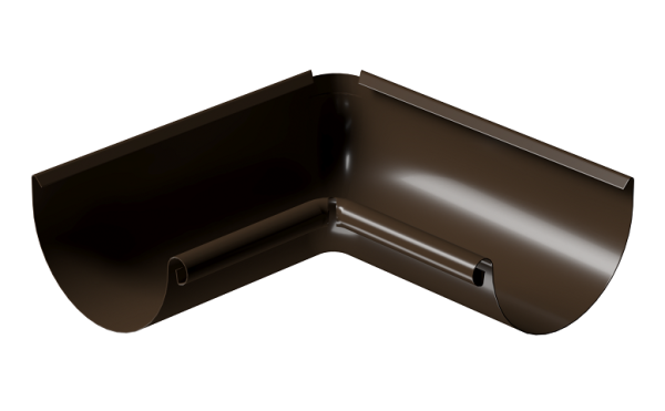 Угол внутренний 90° D125 Döcke STAL PREMIUM Каштан, (RAL 8017) купить в Геленджике