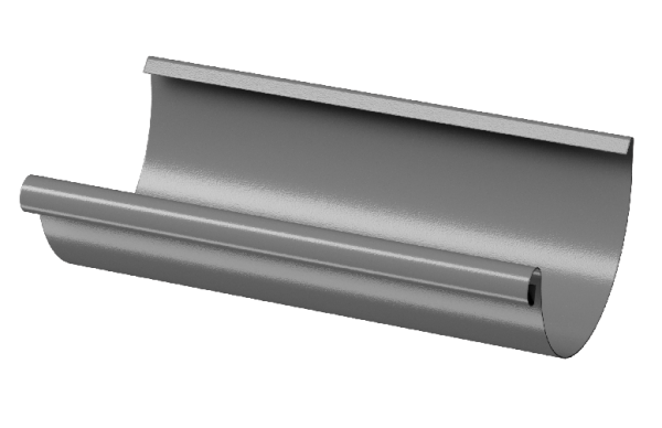 Желоб полукруглый D125 3 м Döcke STAL PREMIUM Графит, (RAL 7024) купить в Геленджике