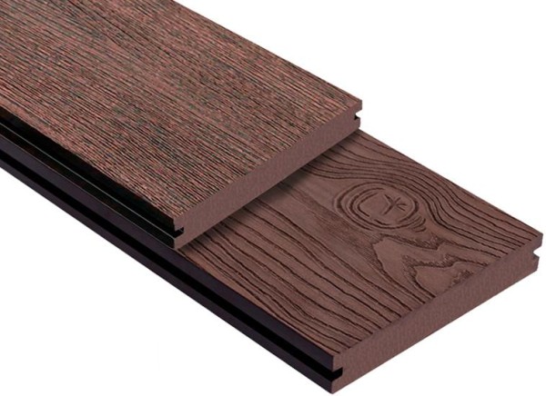 Террасная доска ДПК Outdoor 3D полнотелая STORM/OCEAN BROWN коричневая микс купить в Геленджике