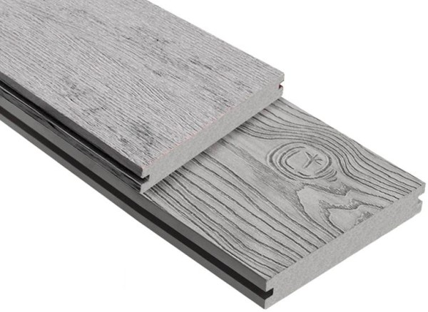 Террасная доска ДПК Outdoor 3D полнотелая STORM/OCEAN GREY серая микс купить в Геленджике