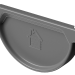 Заглушка желоба D125 Döcke STAL PREMIUM Графит, (RAL 7024) купить в Геленджике