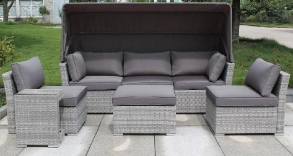 Диван-Трансформер AFINA плетеный из иск. ротанга AFM-320G Grey купить в Геленджике