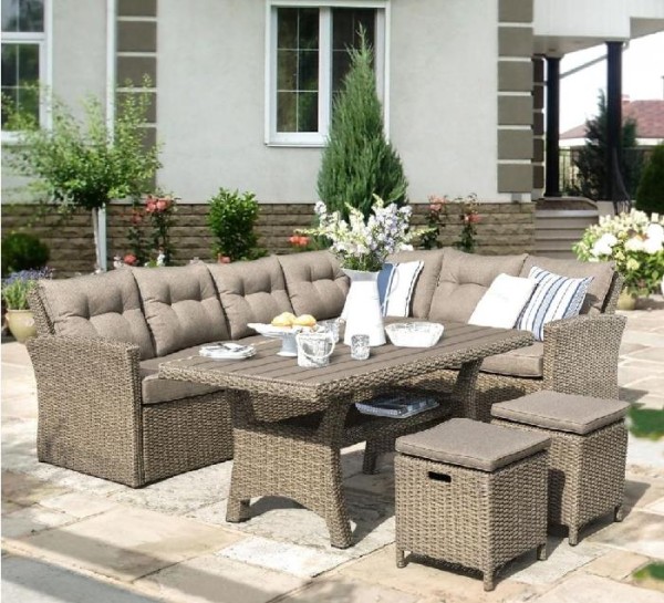 Комплект мебели AFINA плетеной из иск. ротанга AFM-307B Beige купить в Геленджике