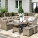 Комплект мебели AFINA плетеной из иск. ротанга AFM-307B Beige купить в Геленджике