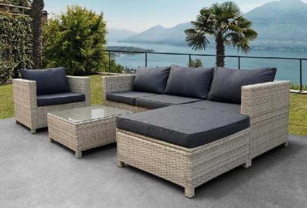 Комплект мебели AFINA плетеной из иск. ротанга YR821G Grey/Grey купить в Геленджике