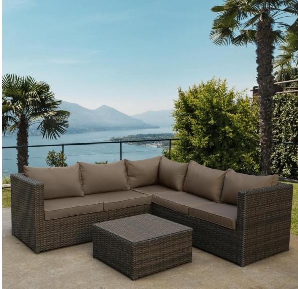 Комплект мебели AFINA плетеной из иск. ротанга YR825A Brown/Beige купить в Геленджике