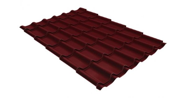 Металлочерепица классик 0,5 Satin RAL 3005 красное вино купить в Геленджике