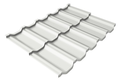 Металлочерепица модульная Квинта Uno Grand Line c 3D резом 0,5 Satin RAL 9003 сигнальный белый купить в Геленджике