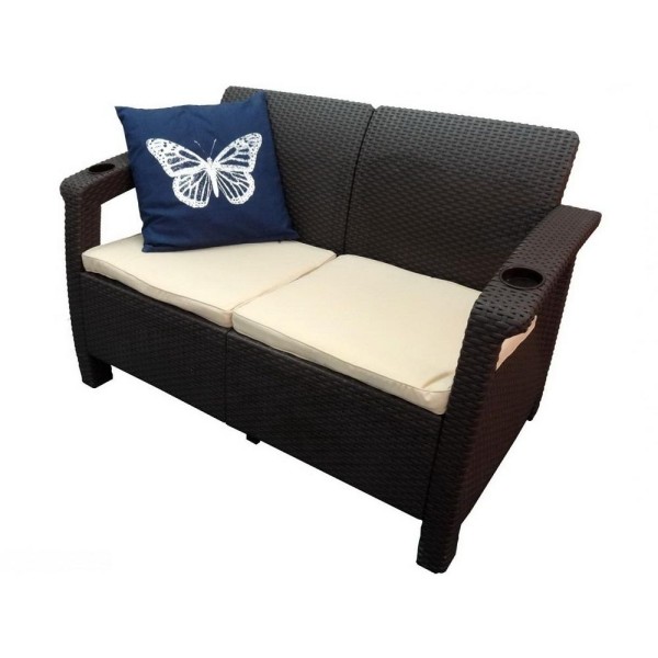 Двухместный диван Yalta Sofa Seаt венге купить в Геленджике