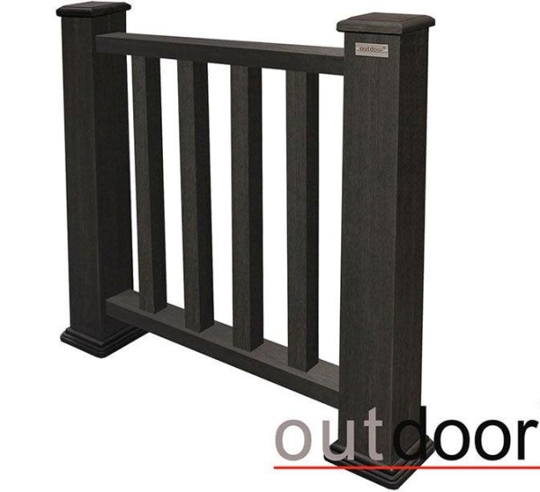Ограждение из ДПК Outdoor Классик 3D STORM чёрный купить в Геленджике