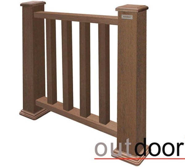 Ограждение из ДПК Outdoor Классик 3D STORM коричневый микс купить в Геленджике