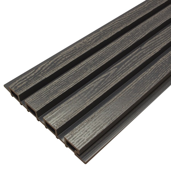 Фасадная доска из ДПК Faynag Wood Рейка Мокрый Асфальт купить в Геленджике