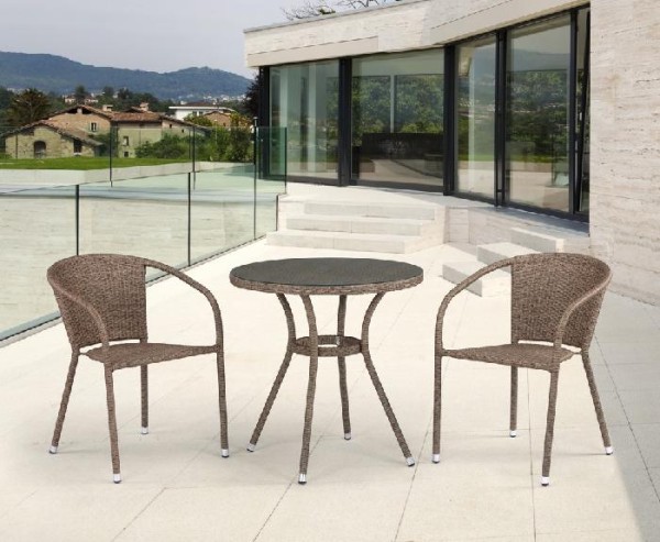 Комплект плетеной мебели AFINA из иск. ротанга T282ANT/Y137C-W56 Light Brown 2Pcs купить в Геленджике