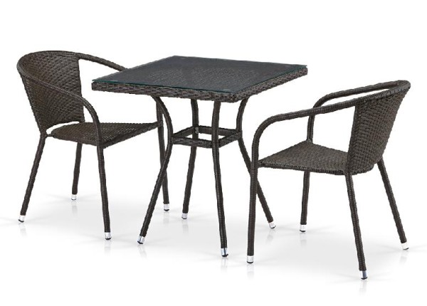 Комплект плетеной мебели AFINA из иск. ротанга T282BNT/Y137C-W53 Brown 2Pcs купить в Геленджике