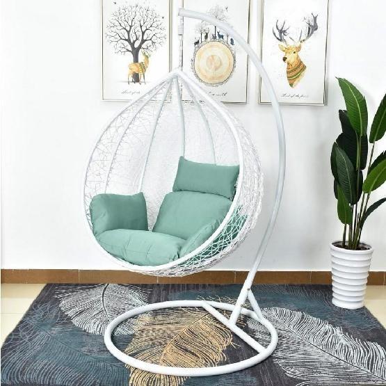 Кресло Подвесное из искусственного ротанга AFM-168A-L White/Green купить в Геленджике