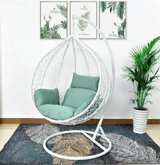 Кресло Подвесное из искусственного ротанга AFM-168A-XL White/Green купить в Геленджике