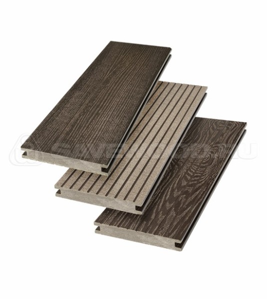 Террасная доска SW Fraxinus (R) полнотелая «SaveWood» Темно-коричневый купить в Геленджике