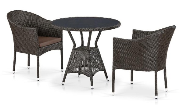 Комплект плетеной мебели AFINA из иск. ротанга T707ANS/Y350-W53 Brown 2Pcs купить в Геленджике