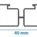 Лага алюминиевая KRONEX 40x15x3000 мм опорная Slim купить в Геленджике