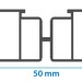 Лага алюминиевая KRONEX 50x25x3000 мм несущая купить в Геленджике