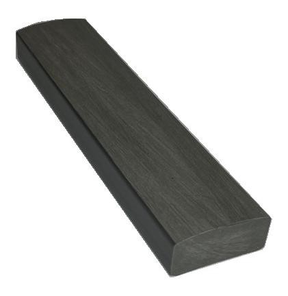 Лавочный брус Ecodecking Некст полнотелый брашированный 70х35 графит купить в Геленджике