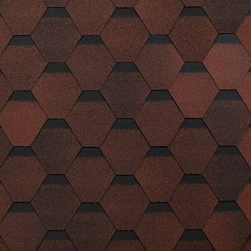 Гибкая черепица Shinglas, коллекция Оптима – Красный купить в Геленджике
