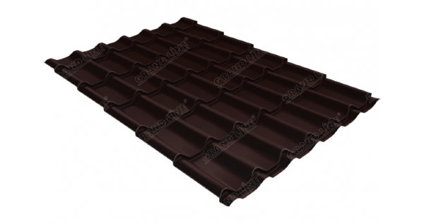 Металлочерепица классик GL 0,5 Quarzit RAL 8017 шоколад Metallic купить в Геленджике