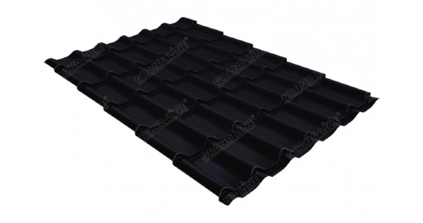 Металлочерепица классик 0,45 Drap RAL 9005 черный купить в Геленджике
