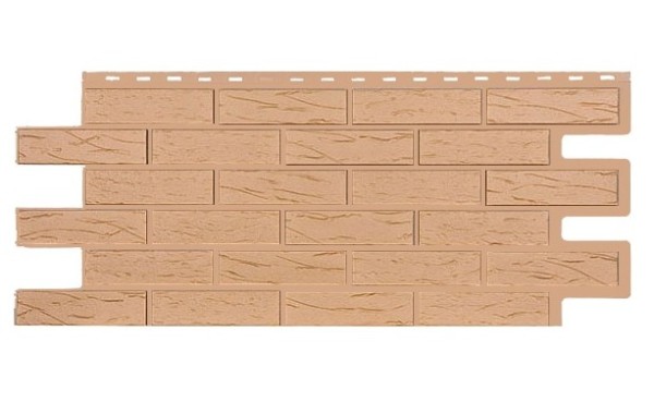 Фасадная панель T-Siding Кирпич Саман Эко Крем купить в Геленджике